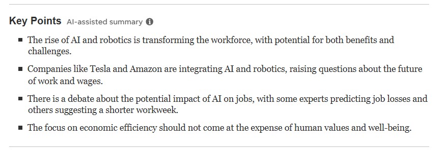 Published Key Points