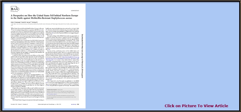 Slide 15  A perspective on how the United States Fell behind Northern Europe in the battle against methicillin-resistant Staphylococcus aureus