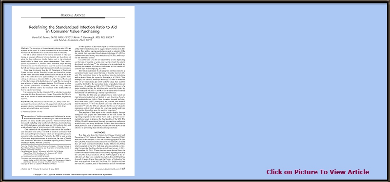 Slide 20  Redefining the Standarized Infection Ratio to Aid in Consumer Value Purchasing
