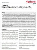 Primary Care Patient Safety Culture